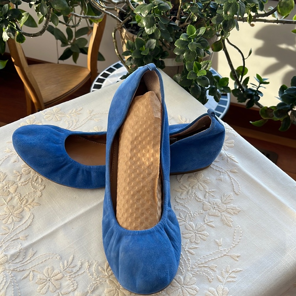 J. Crew Royal Blue suede ballet flats SZ 9
